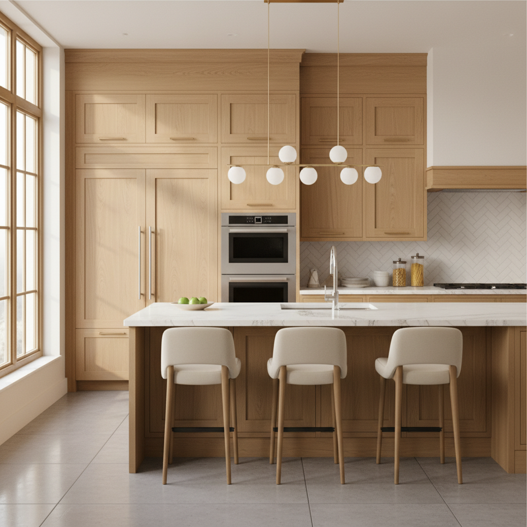Premium kitchen with integrated Sub-Zero refrigerator